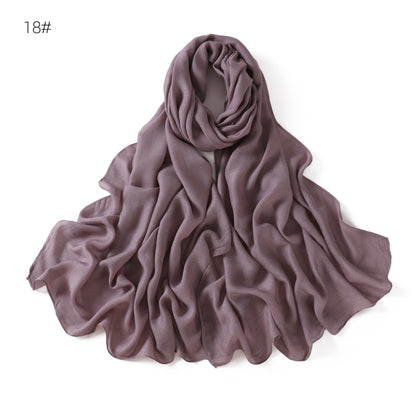 Modal Solid-color Thin-edged Breathable Headscarf