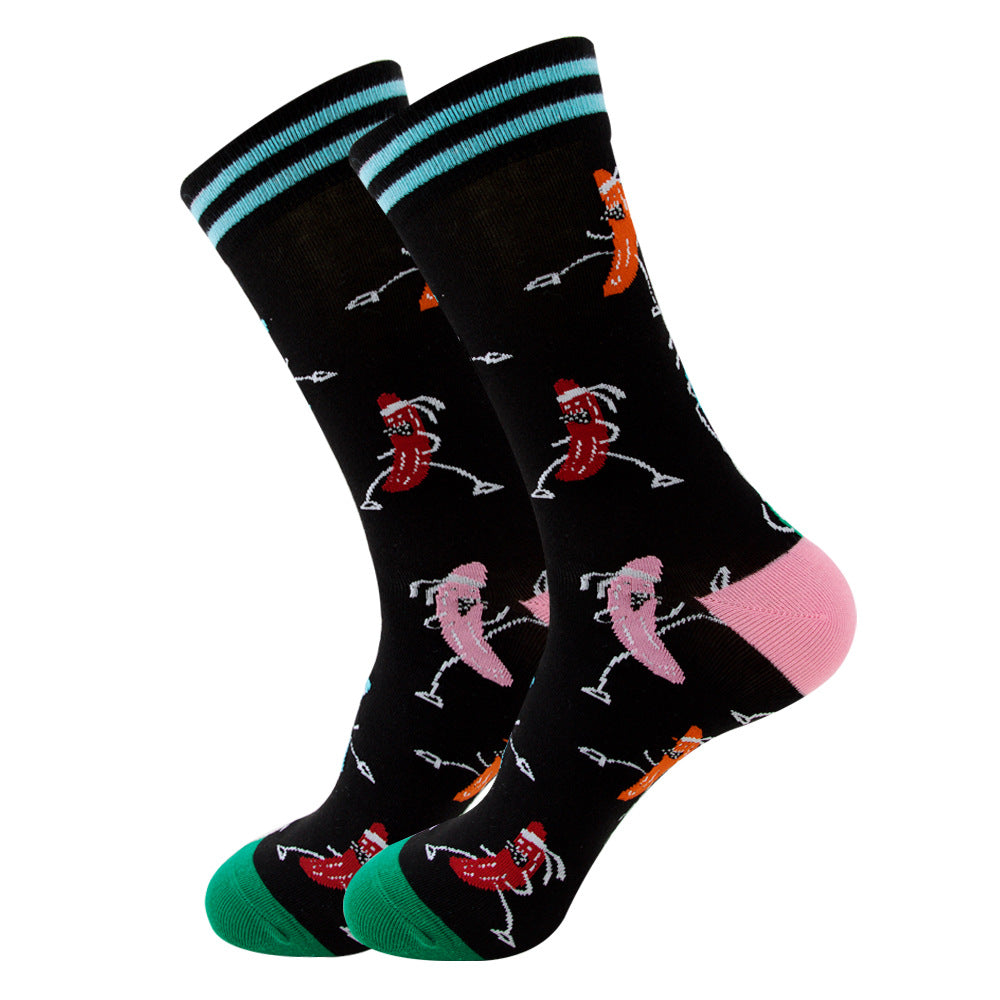 Geometric Fruit Women Socks Street Trend