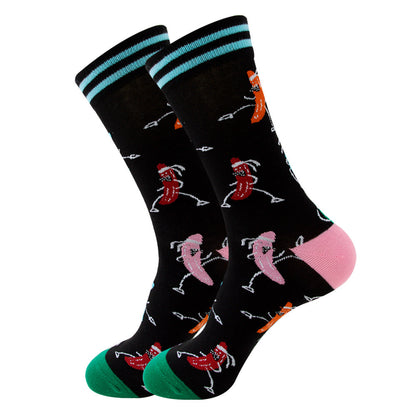 Geometric Fruit Women Socks Street Trend