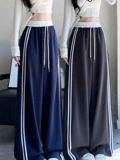 Retro Women's Sweatpants Springautumn Loose-fit Wide-leg