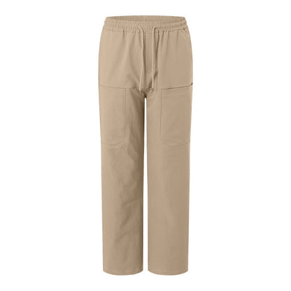 Men's Loose-Fit Sports Plus-Size Straight-Cut Casual Trousers