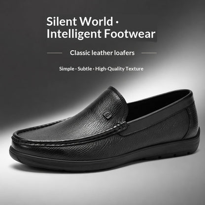 Mens Leather Loafers Slip-on Style Shoes