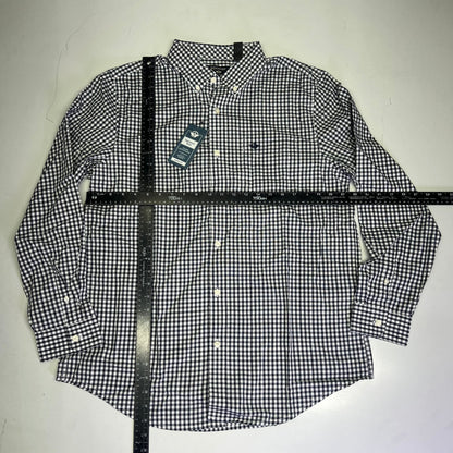 DOCKERS Signature Stain Defender Button Up Shirt Men's Sz L Navy Blue A42520010