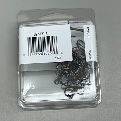 EAGLE CLAW (5 PACK) Curved Point 2X Treble Lure Repla Bronze #6 20 pc 374TS-6