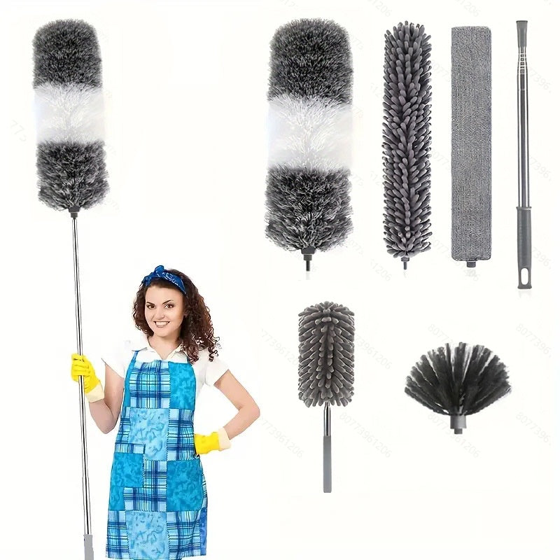 Duster for Home Dusting and Ceiling Cleaning with Extendable Handle