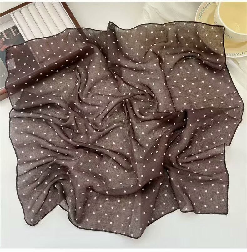 Korean-style Fresh And Delicate Floral Silk Scarf