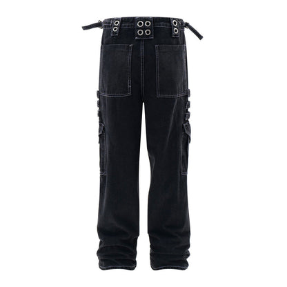 Fashion Punk Rock Cargo Jeans Men