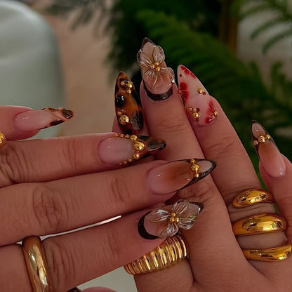 3D Almond-shaped Wearable Nails
