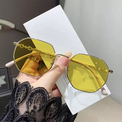 Blue Light Blocking Glare Resistant Night Vision Glasses Frame Trendy Plain Face Design