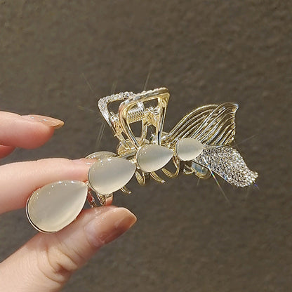 Opal Fish Tail Pearl Hair Clip