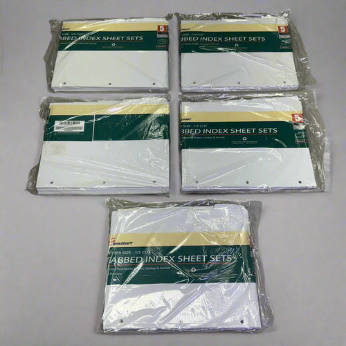 LAB INDUSTRIES (500 Sheets) Index Sheet Set Loose Leaf Binder 11" x 8.5" White 7530009594441