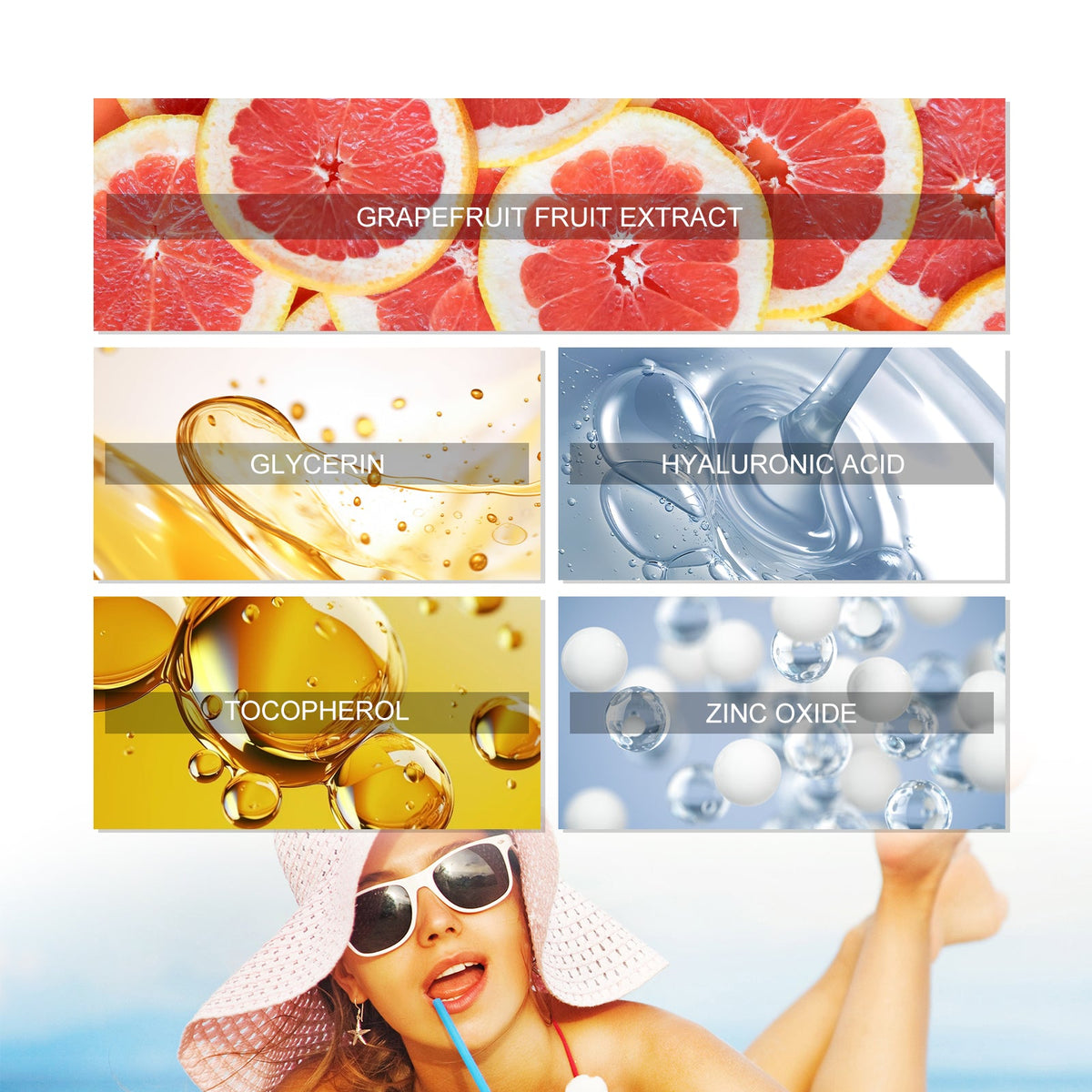 Grapefruit UV Protection Cream, Resist Outdoor UV Isolation Moisturize Anti-Sweat Refreshing Beauty