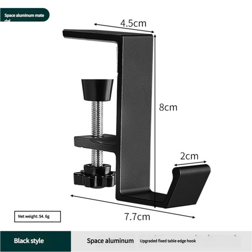 Portable student backpack hook, office desk mobile headphone hook, table side umbrella hook Hook storage