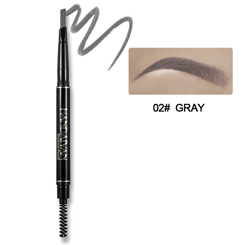 HANDAIYAN 5 Colors Automatic Rotating Eyebrow Pencil Double-ended Waterproof Triangle Eyebrow Pencil