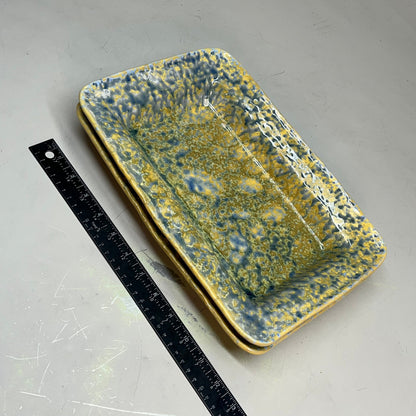 CREATIVE CO-OP (2 PACK) Stoneware Serving Dish Crackle Glaze 12.3 X 8.6 DG0495