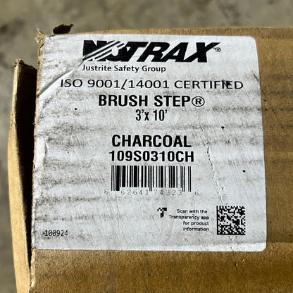 NOTRAX Brush Step Sz 3' W x 10' L, Charcoal 109S0310CH (New Other)