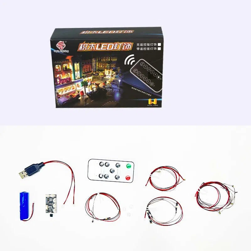 LP building block lighting suitable for 21333 Vincent van Gogh Starry Moon Night Sky Oil Painting LED remote control lighting