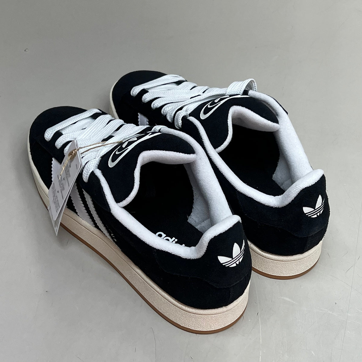 ADIDAS Campus 00s Fat Lace Sneaker Men's Sz 10 Core Black/Cloud White/Off White