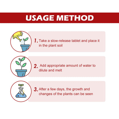 Plant Growth Nutrition Sustained-Release Tablet, Fruit And Vegetable Plant Pot Root Growth Universal Nutrition Tablet