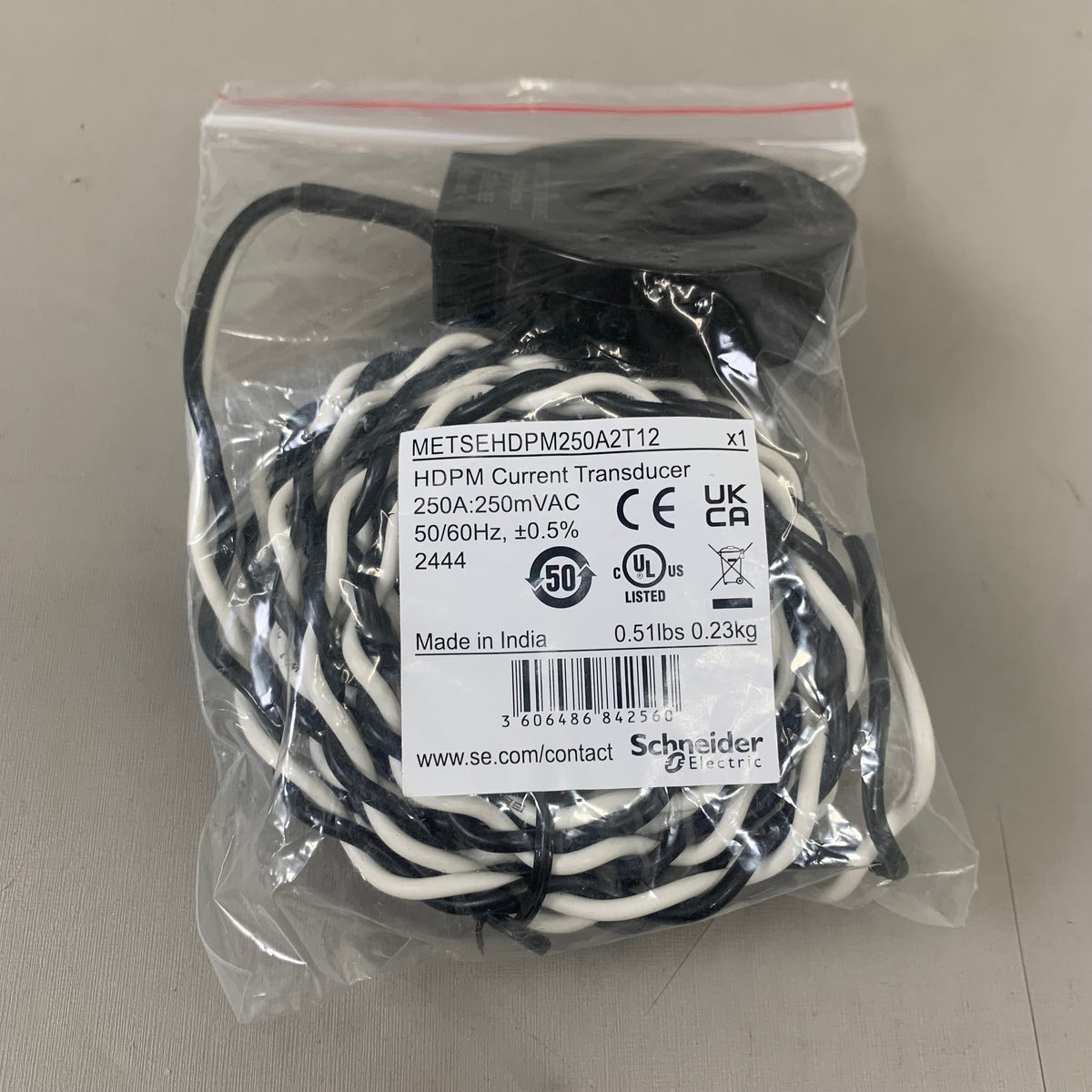 SCHNEIDER ELECTRIC Solid Core Current Transformer HDPM6000 METSEHDPM250A2T12