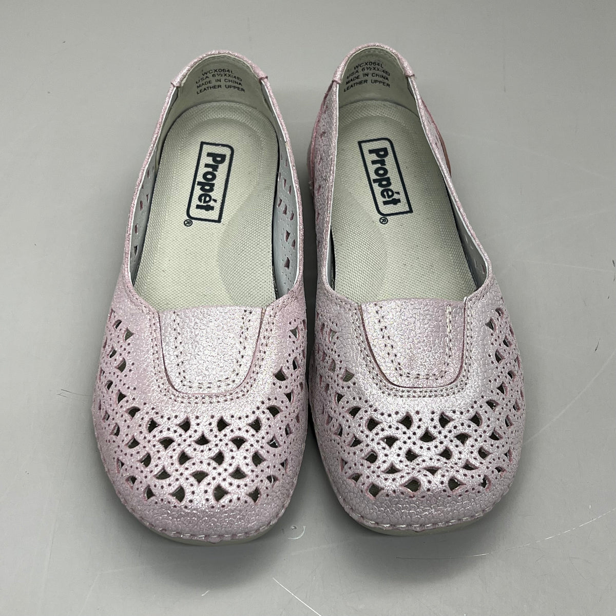 PROPET Cabrini Full Grain Leather Arch Support Women Sz 10.5 X(2E) Blush WCX064L