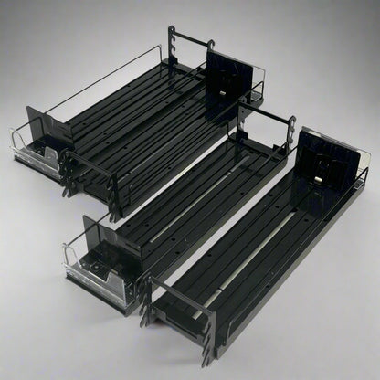STEPHEN GOULD CORP (4 PACK) Slim Line Double Pushers Tray With Bed Black SG409
