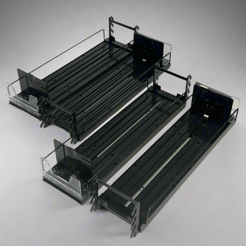 STEPHEN GOULD CORP (4 PACK) Slim Line Double Pushers Tray With Bed Black SG409