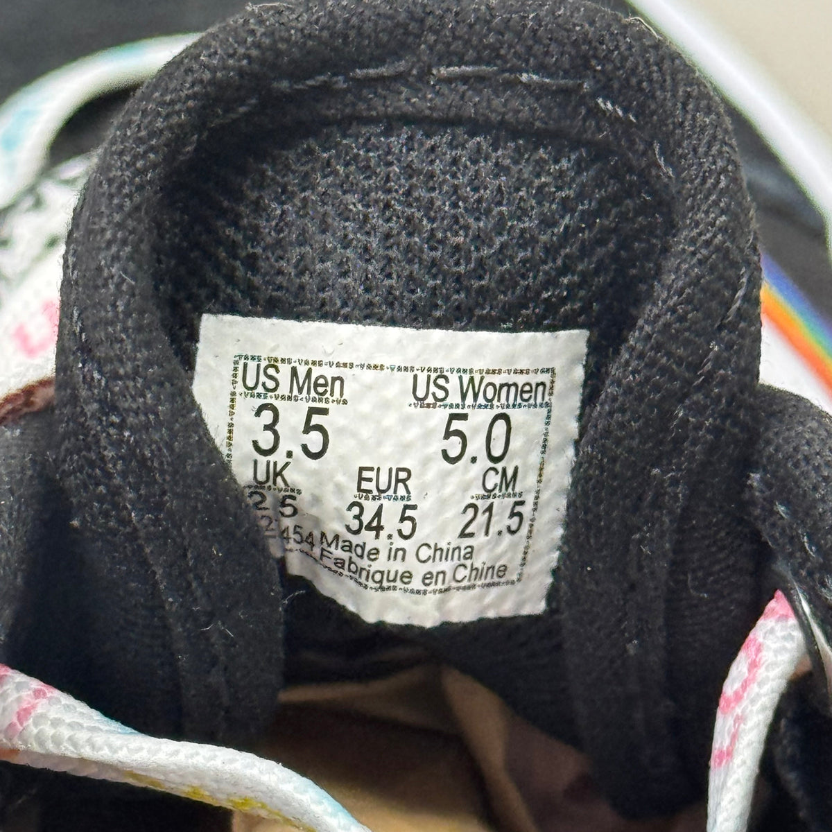 VANS Old Skool Sentry WC Pride Sneaker Women's 5.0 Men's 3.5 Rainbow/Black/White