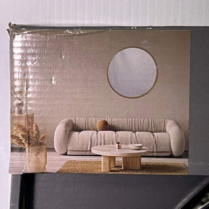 ATELIER Round Luxury Decorative Mirror Sz 31.5" x 31.5" Gold (Distressed Box)
