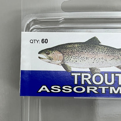 EAGLE CLAW (2 PACK) High Carbon Steel Trout Tackle Assortment Bronze 60pc SPTRT