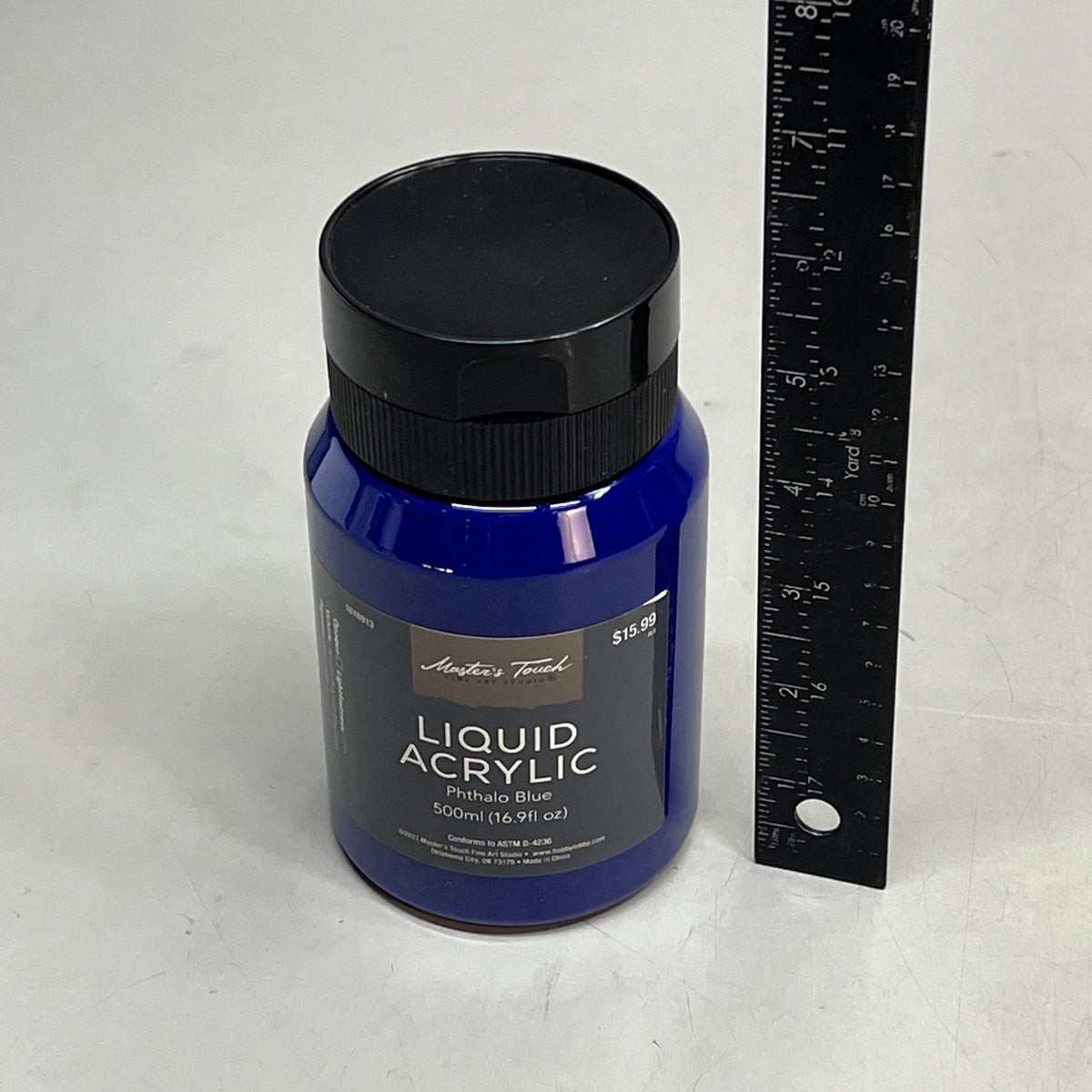 MASTERS TOUCH (2 PACK) Liquid Acrylic Artist Paint 16.9 oz Phthalo Blue 1818913