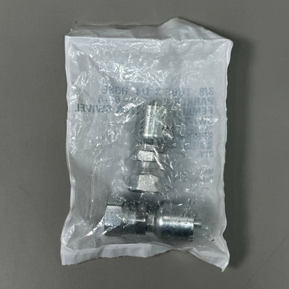 PARKER (2 PACK) Hydraulic Hose 1JC43-6-4 Female Swivel 3/8" x 1/4" Steel KP80001