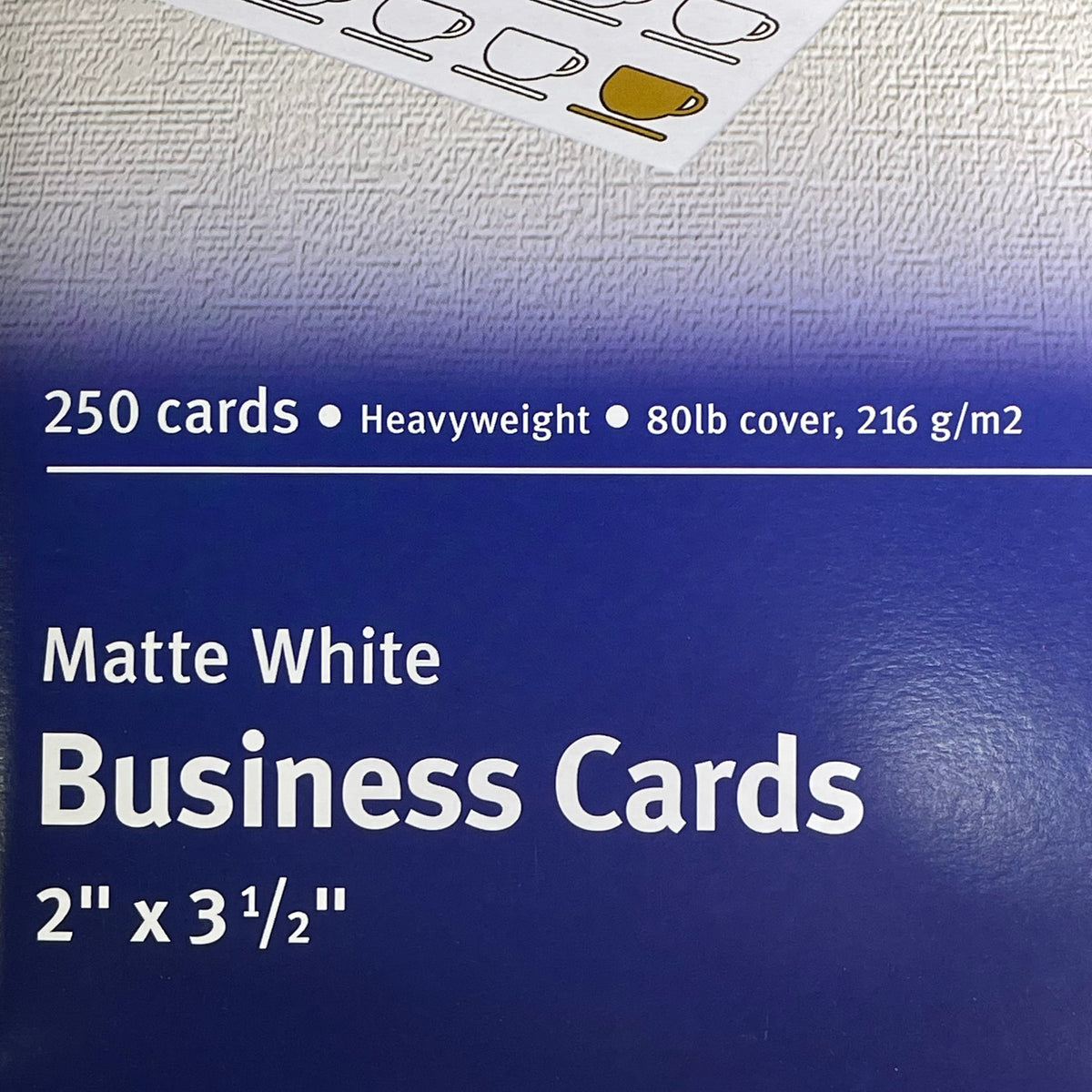 AVERY (5-PACK) 250 Business Cards Matte White Sure Feed Printable 2"x3-1/2" 5371