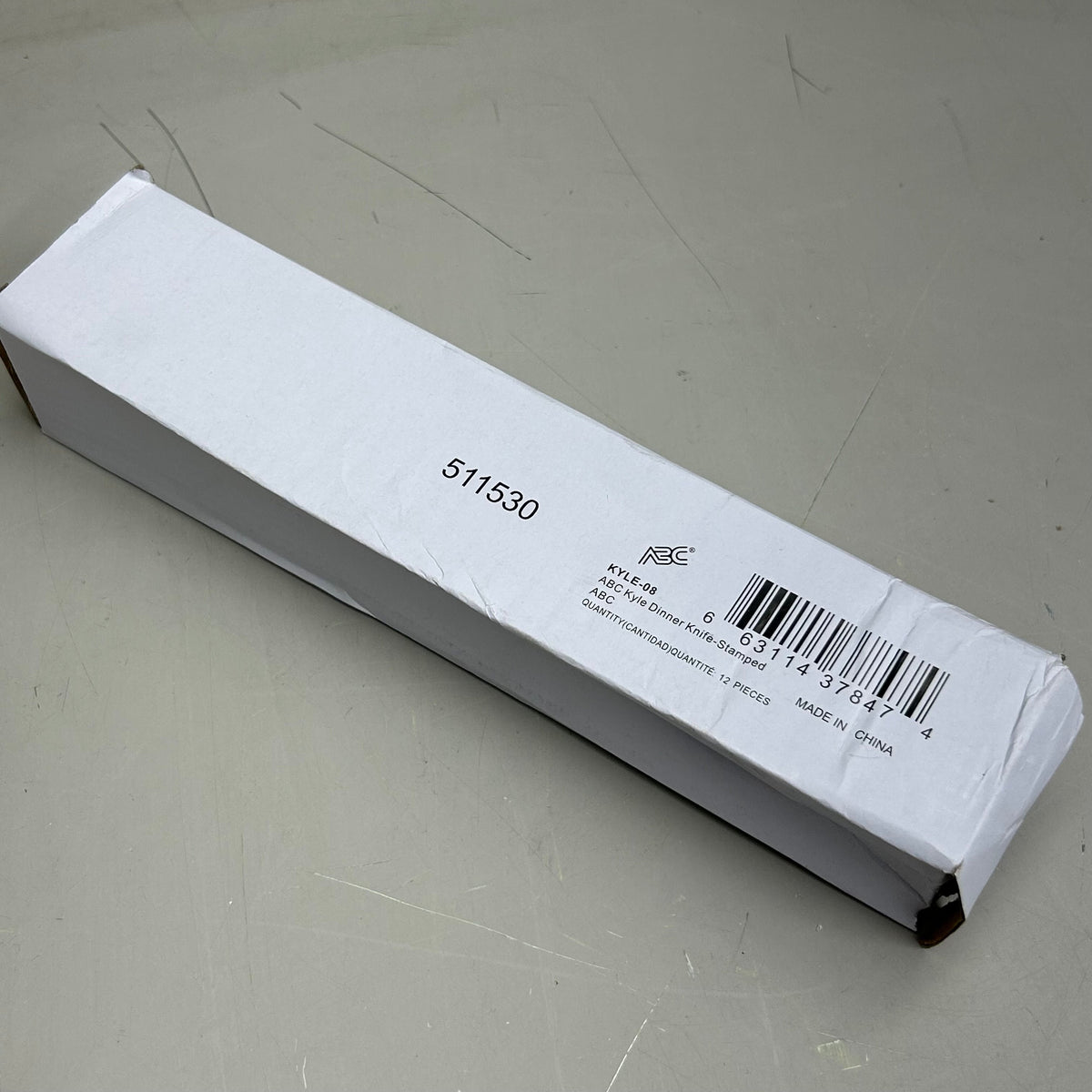 ABC (12 Pack) Stainless Steel Kyle Dinner Stamped Knives 8.5" KYLE-08 (New Other- Distressed Packaging)
