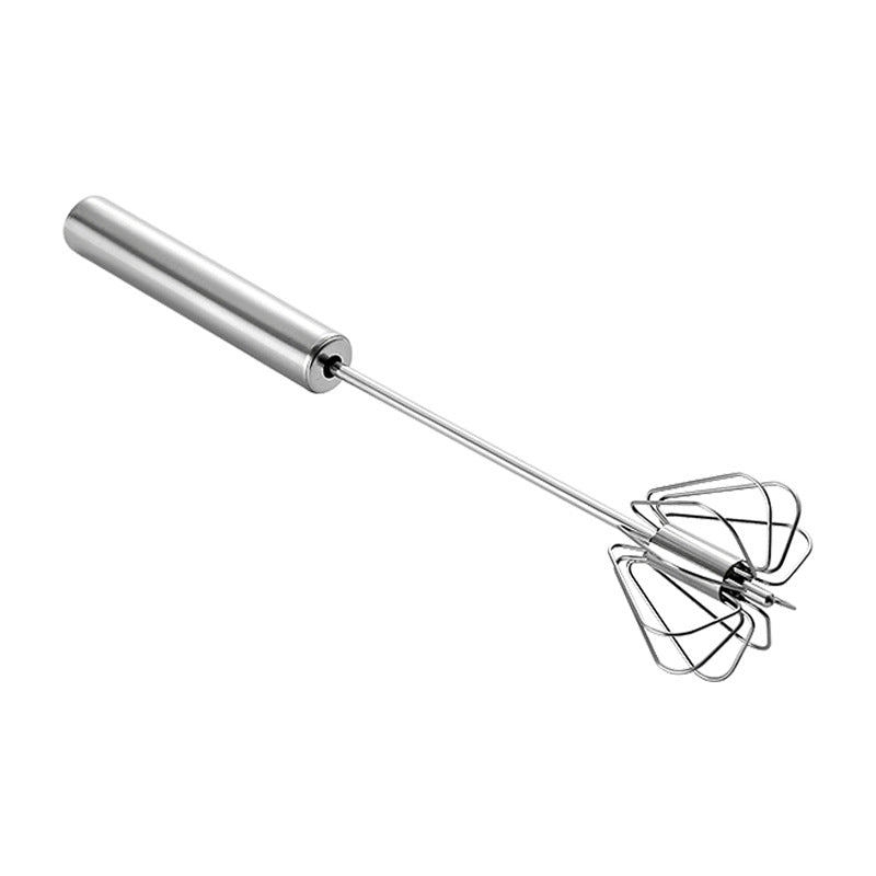 Stainless Steel Egg Beater Semi-Automatic Hand Press Rotary Household Kitchen Manual Egg