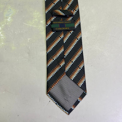 ALEXANDER JULIAN COLOURS Retro Design Tie 64" Black/Multicolor (Pre-Owned)