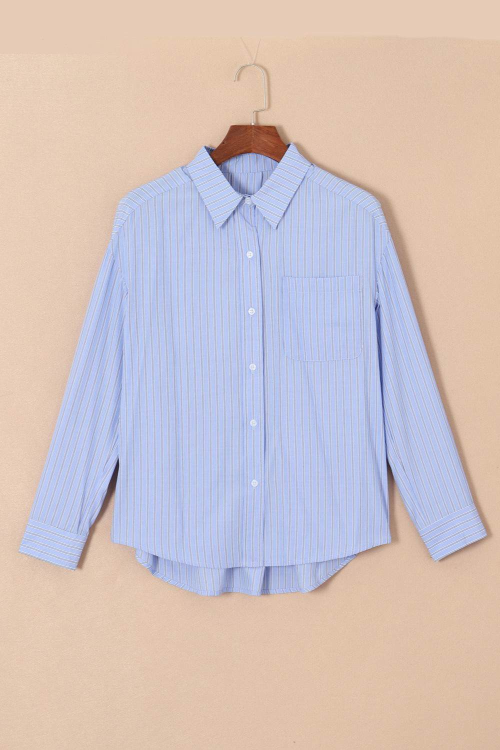 Striped Button Up Long Sleeve Shirt