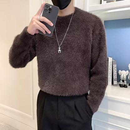 Round-neck Base Layer For Fallwinter Wearable As Outerwear
