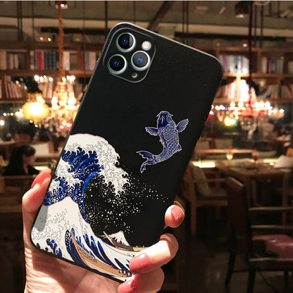 Relief soft shell mobile phone case
