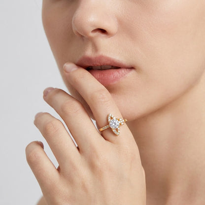 Hot Sale Elegant Saturn Ring For Women, Eco-friendly Copper, Minimalist Design, Adjustable Open Ring, Fashion Commute Jewelry