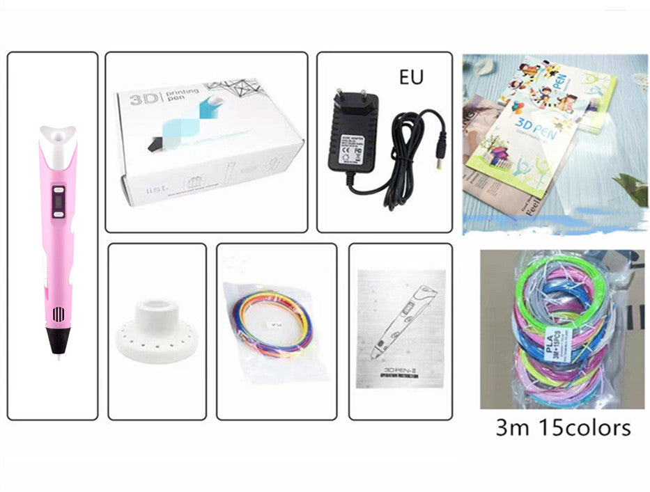 Children's 3D Printing Pen and Brush Toy Set