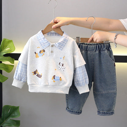 Boys Autumn Suit Baby Clothes Children