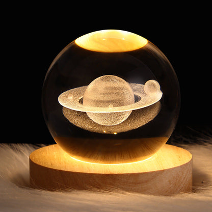 LED Galaxy Crystal Ball 3D Moon Lamp