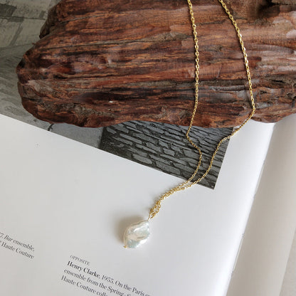 Baroque Pearl Pendant Necklace