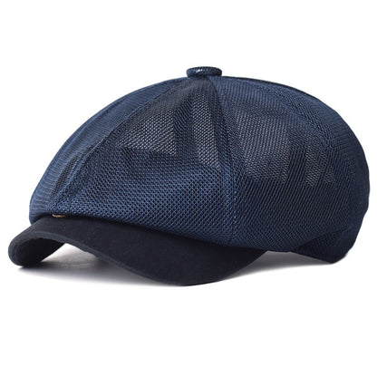 Mesh Breathable Thin Octagonal Cap Men And Women Advance Hats Newsboy Cap