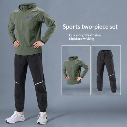 Mens Sportswear Set Hikingtraining Long Pants Fitness Apparel