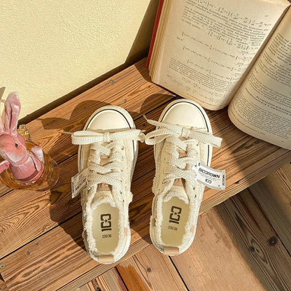 Fall Classic Style Canvas Shoes Women's Low-top