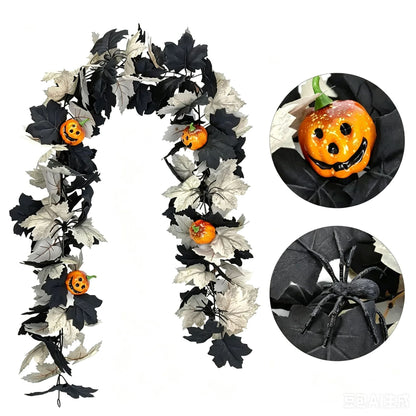 Artificial Halloween Pumpkin Vine Party Decorations