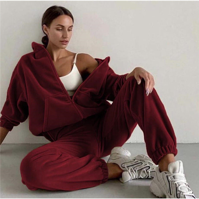 Womens Two-Piece Sportswear Sweater Set
