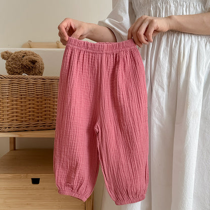 Thin Cotton Cloth Girls' Pajama Pants